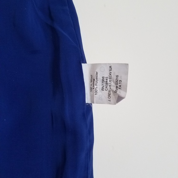 J Crew No. 2 double-serge wool skirt, 00P, Blue - Picture 7 of 8